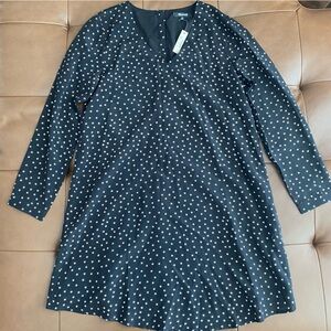 Madewell Black Star Print Dress XS NWT 🎄⭐️